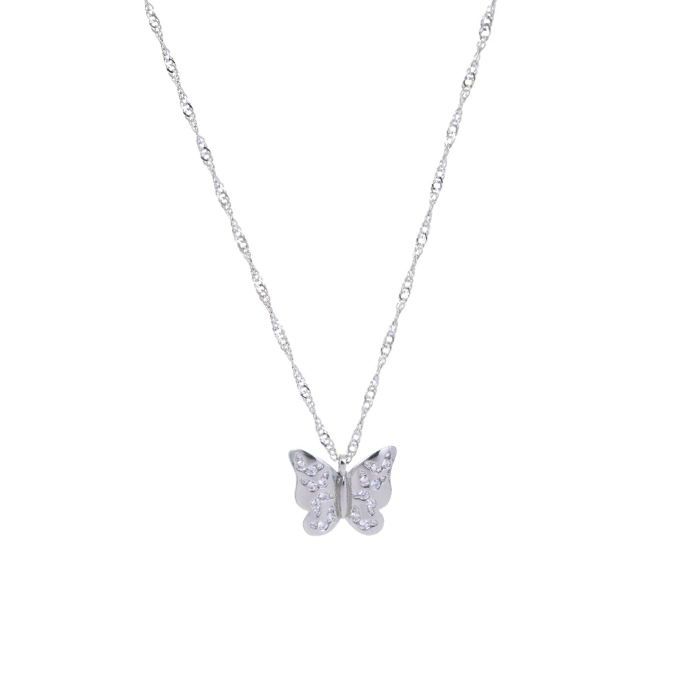 New Jewelry Flying Butterfly Zircon Necklace