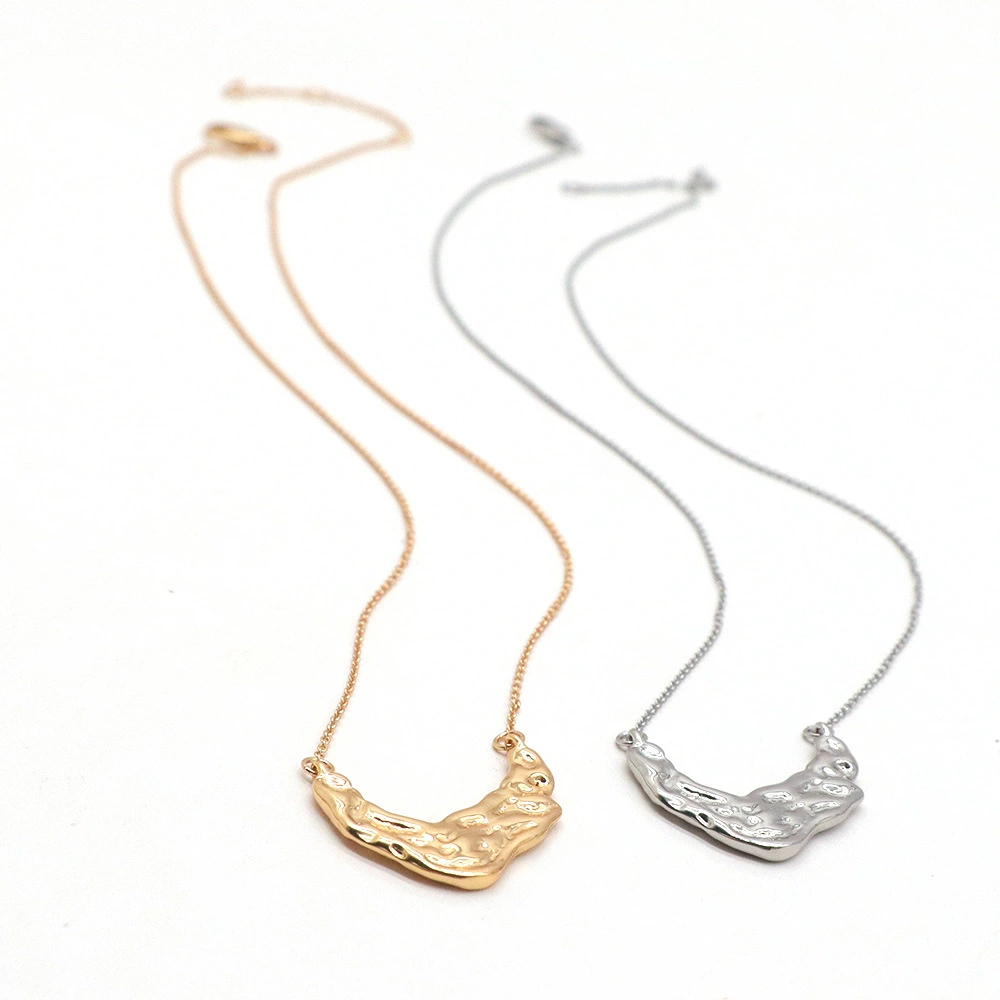 Ins Style Necklace Copper Plated Real Gold Geometric U-shaped Beating