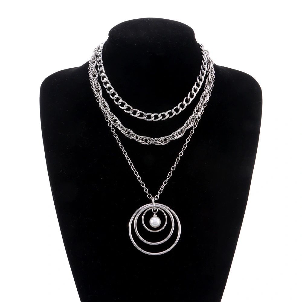 New Product Special-shaped Pearl Necklace Female Versatile Multi-layer Small Hole Chain