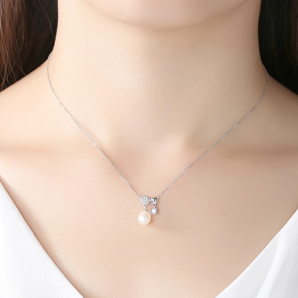 S925 Sterling Silver Pendant Necklace Clavicle Chain