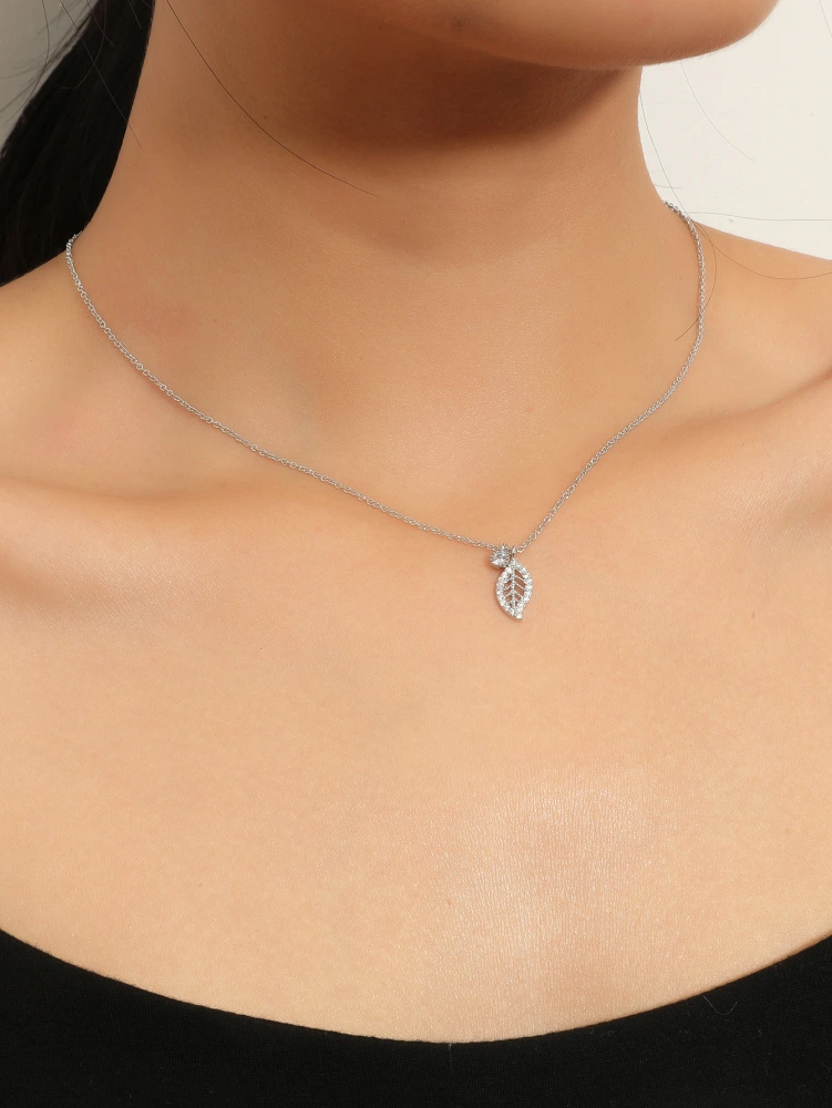 Summer New O Word Chain Hollow Personality Leaf Shape