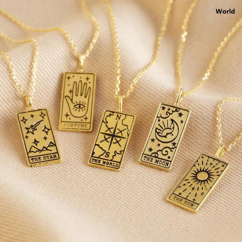 Fashion Tarot Card Artifact Pendant Necklace