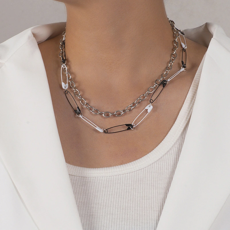 Simple And Simple Double-layer Metal Chain Necklace