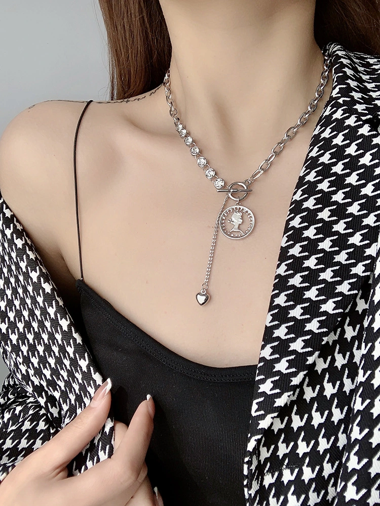 Personalized Design Touching Like Coin Necklace Female