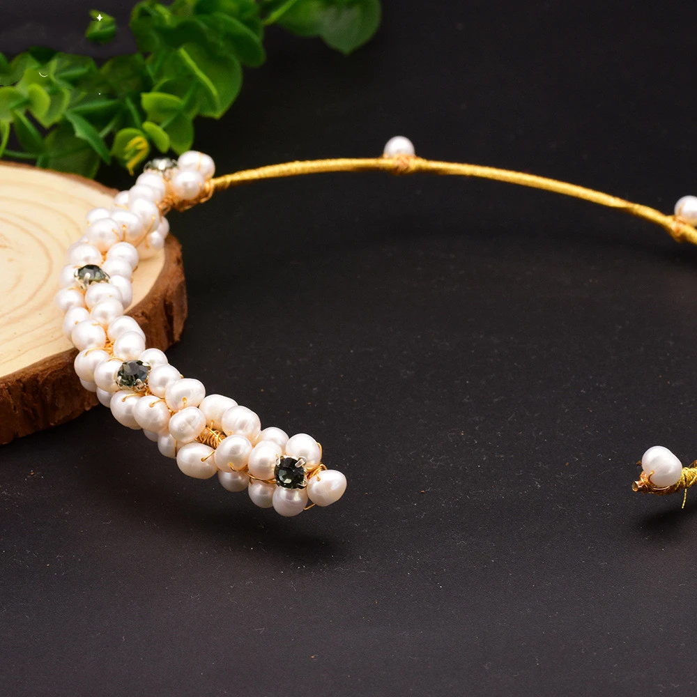 Freshwater Pearl Collar Luxury European And American Style Hand-woven Women's Jewelry