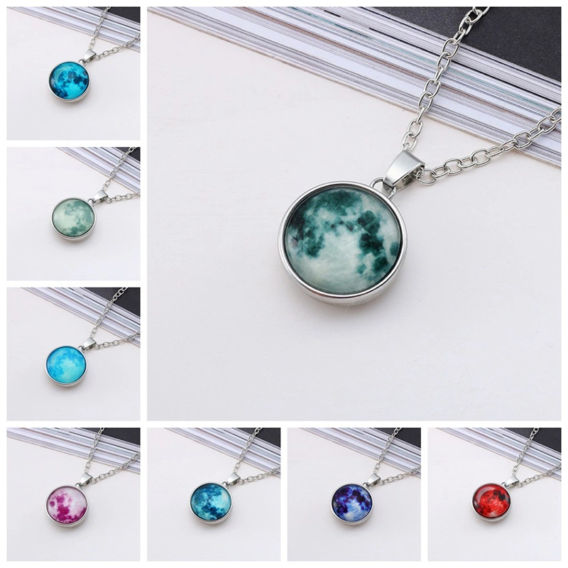 Galaxy Planet Glass Luminous Necklace Glow In The Dark Jewelry