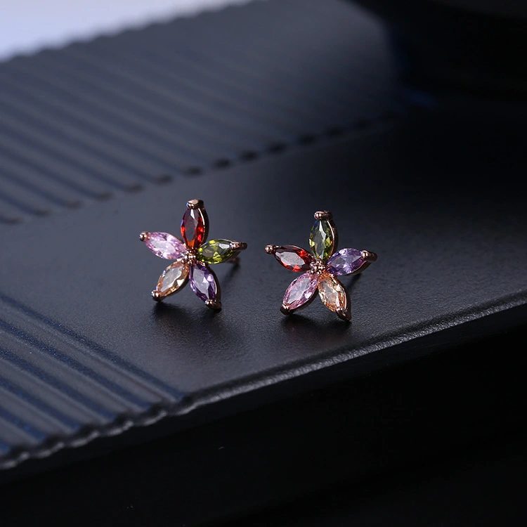 European And American Star Glitter Diamond Fashion Cute Crystal Earrings