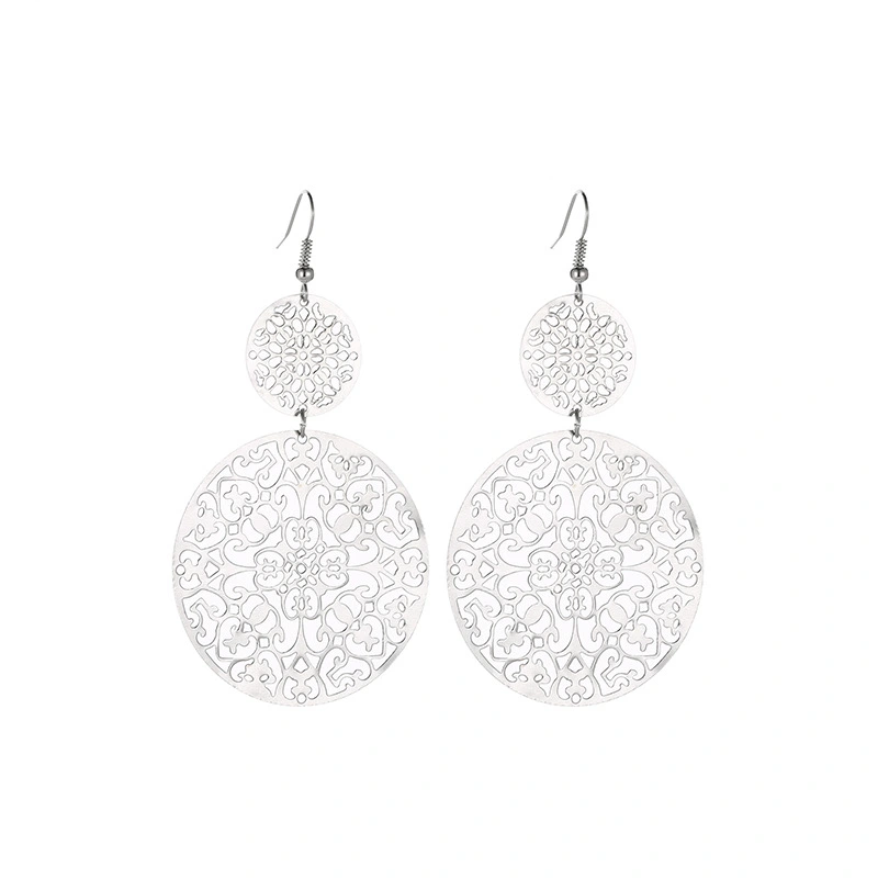 Cross-border New Geometric Hollow Earrings