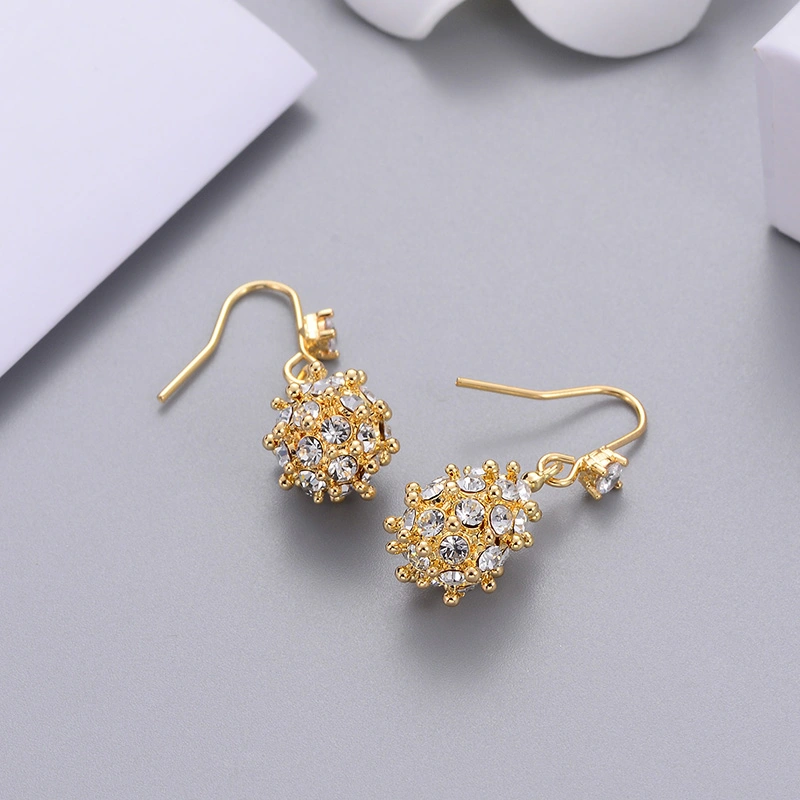 Drop-shaped Earrings Simple Temperament Inlaid Pearl Ear Hook Earrings