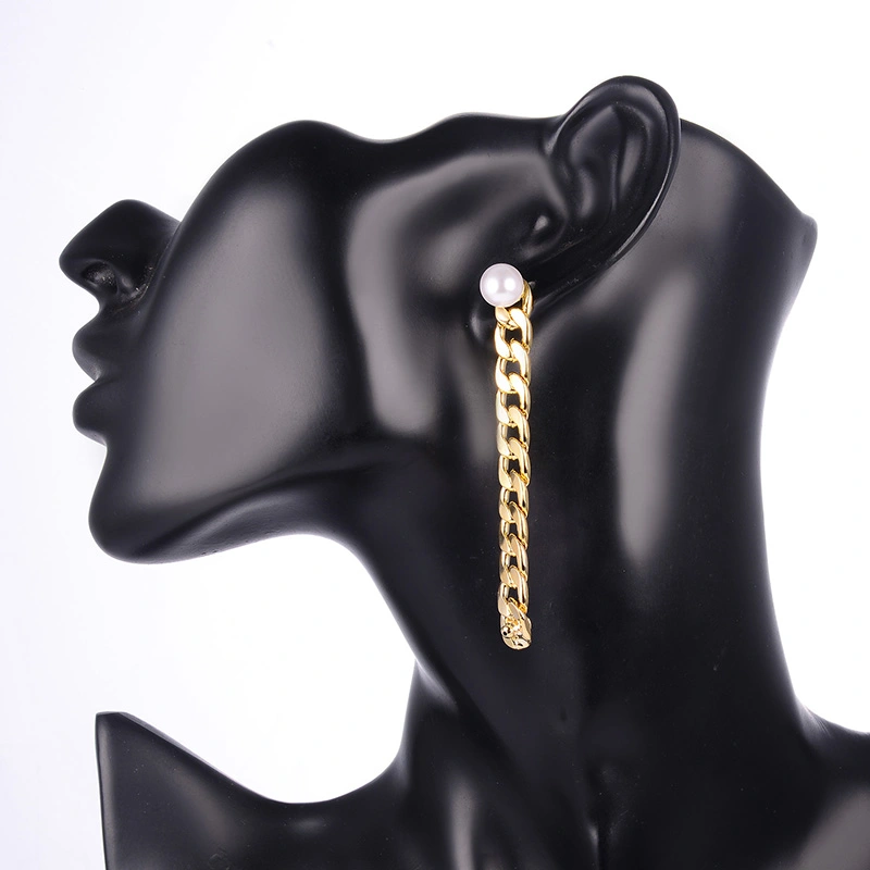 Fashion Trend Earrings Simple Personality Metal Texture Earrings