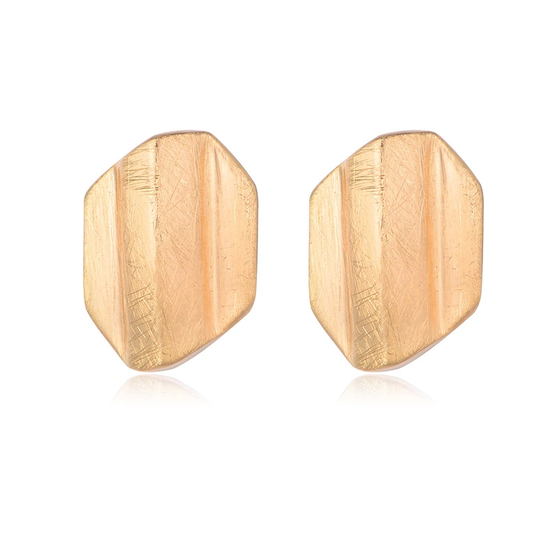 Fashion Trend Earrings Simple Personality Metal Texture Earrings