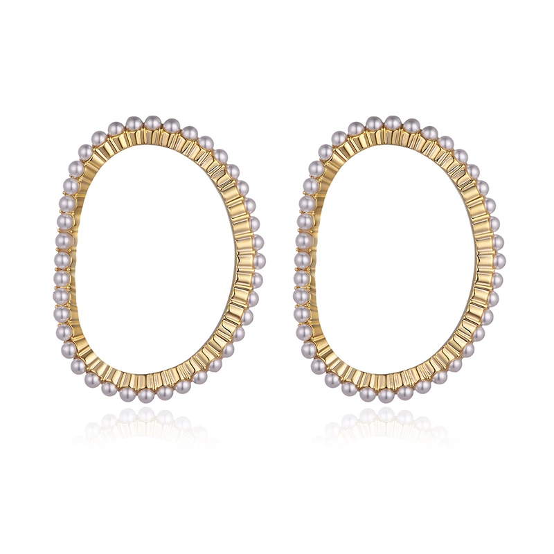 Fashion Trend Earrings Simple Personality Metal Texture Earrings Circle