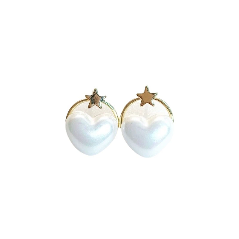 Sweet Temperament Pearl Love Small Earrings 2020 New