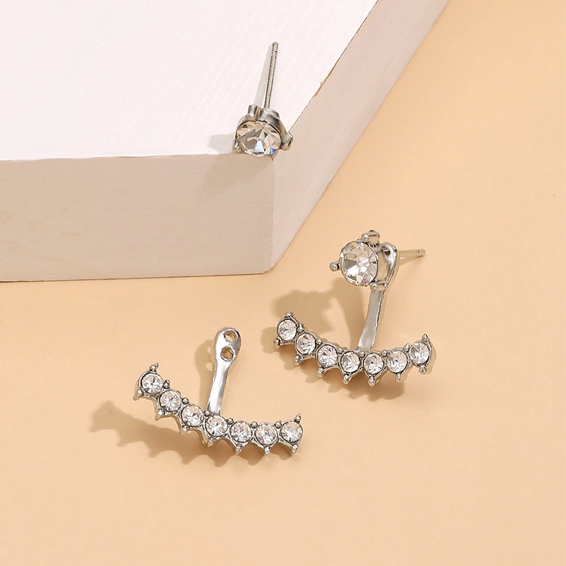 Simple Multi-layer Flat Snake Chain Electroplated Rhinestone Necklace