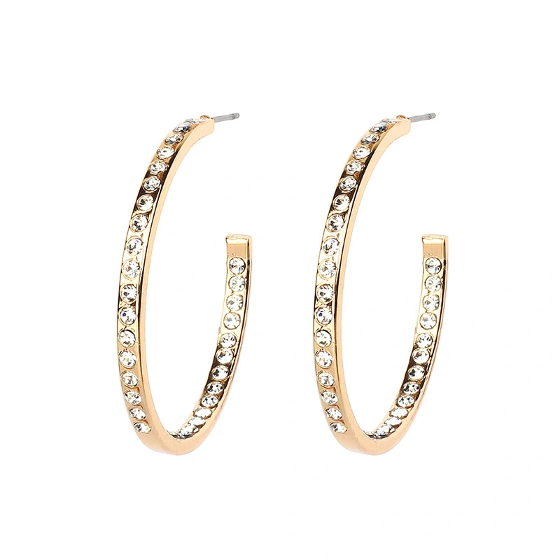 Fashion Diamond C-shaped Bohemian Stud Earrings