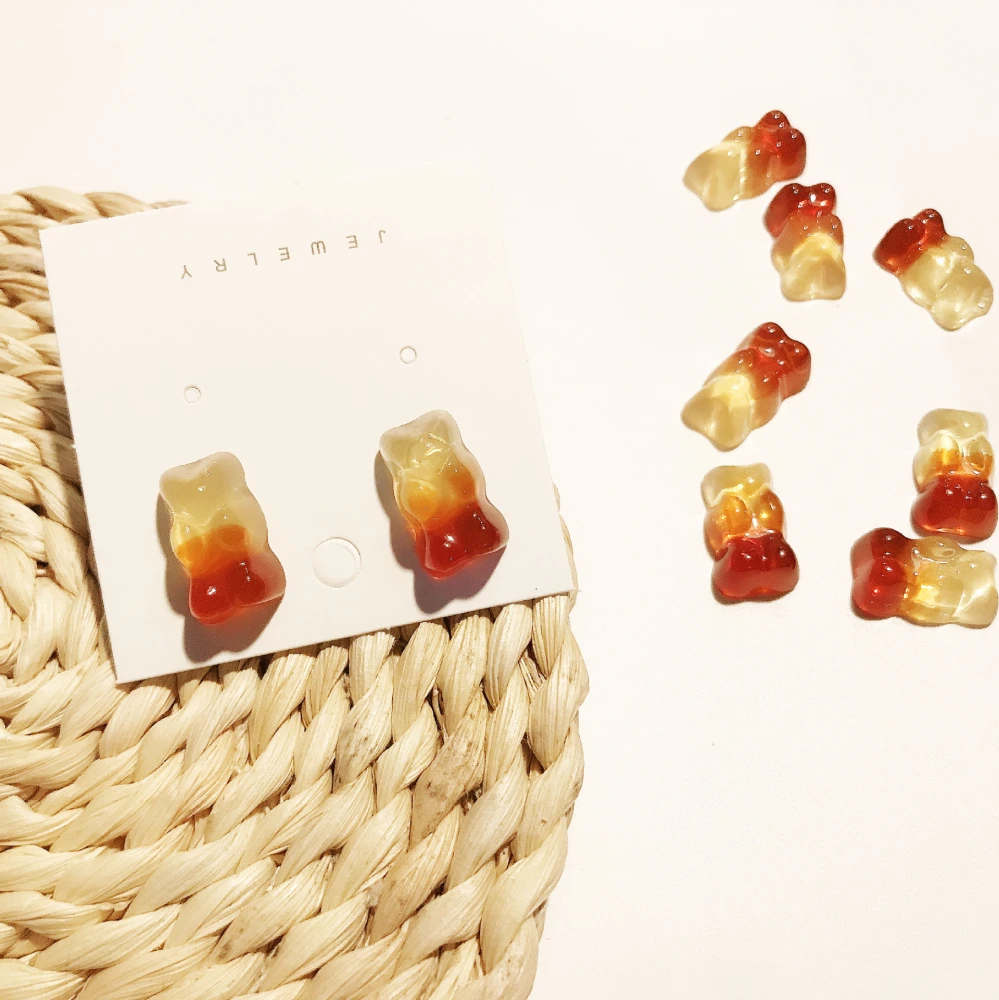 Hand-made Retro Cola Flavored Gummy Bear Earrings