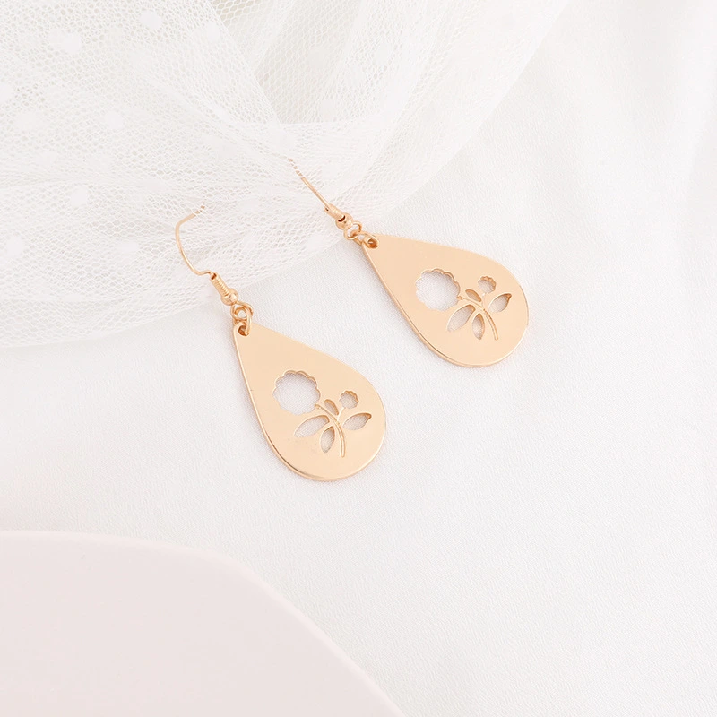 Ear Hook Flower Hollow Creative Temperament Earrings