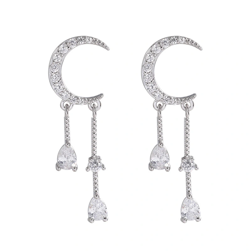 Moon Earrings Female New Trendy Simple Temperament Earrings