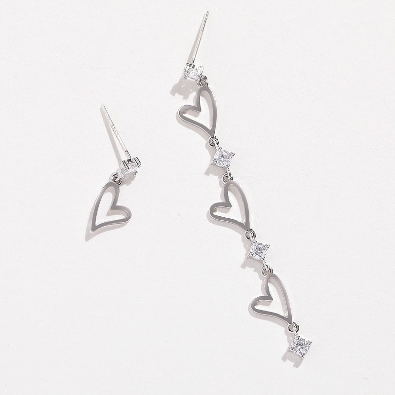 Love Asymmetric Earrings Female 2021 New Trend