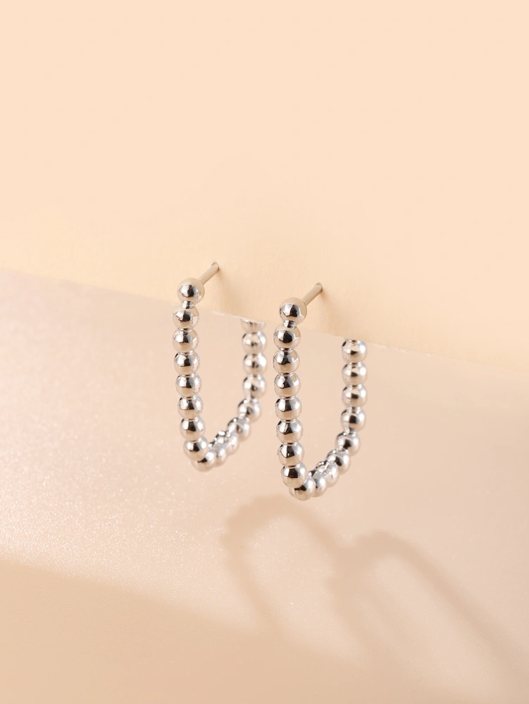 Fashionable Simple Metal Temperament Earrings