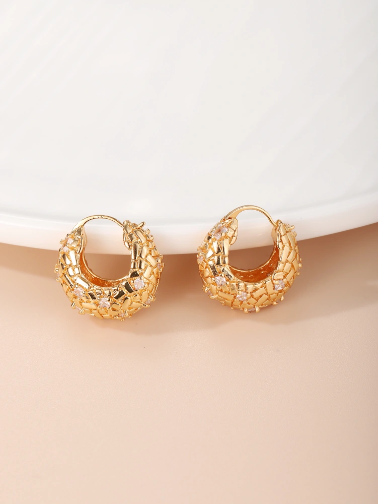 Fashionable Simple Metal Temperament Earrings