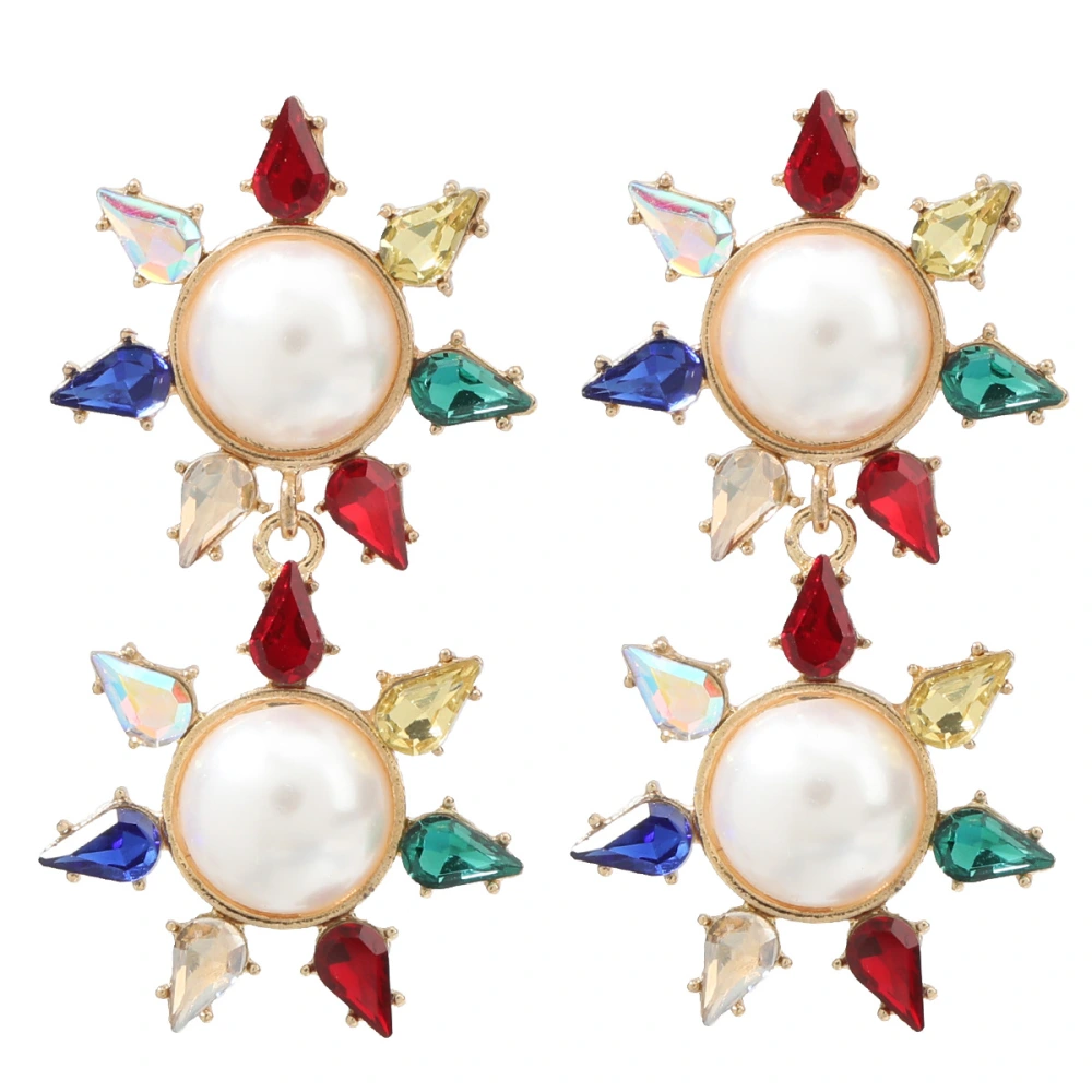 Pearl Flower Earrings Female Beautiful European And American Earrings