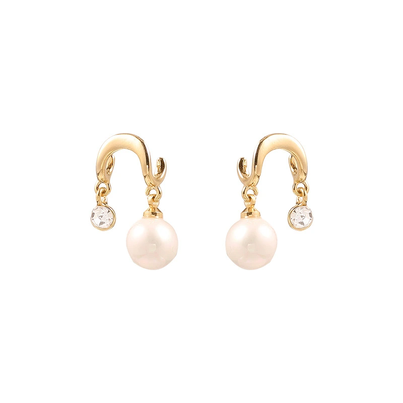 Small Design Pearl Earrings Simple Female Compact