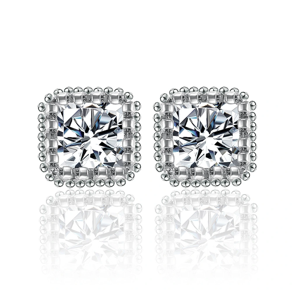 Simple Crown 925 Silver Needle Earrings Korean Men's And Women's Gifts