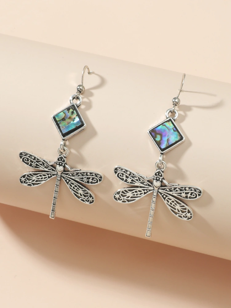 Cold Wind Ring Temperament Super Fairy Dragonfly Earrings