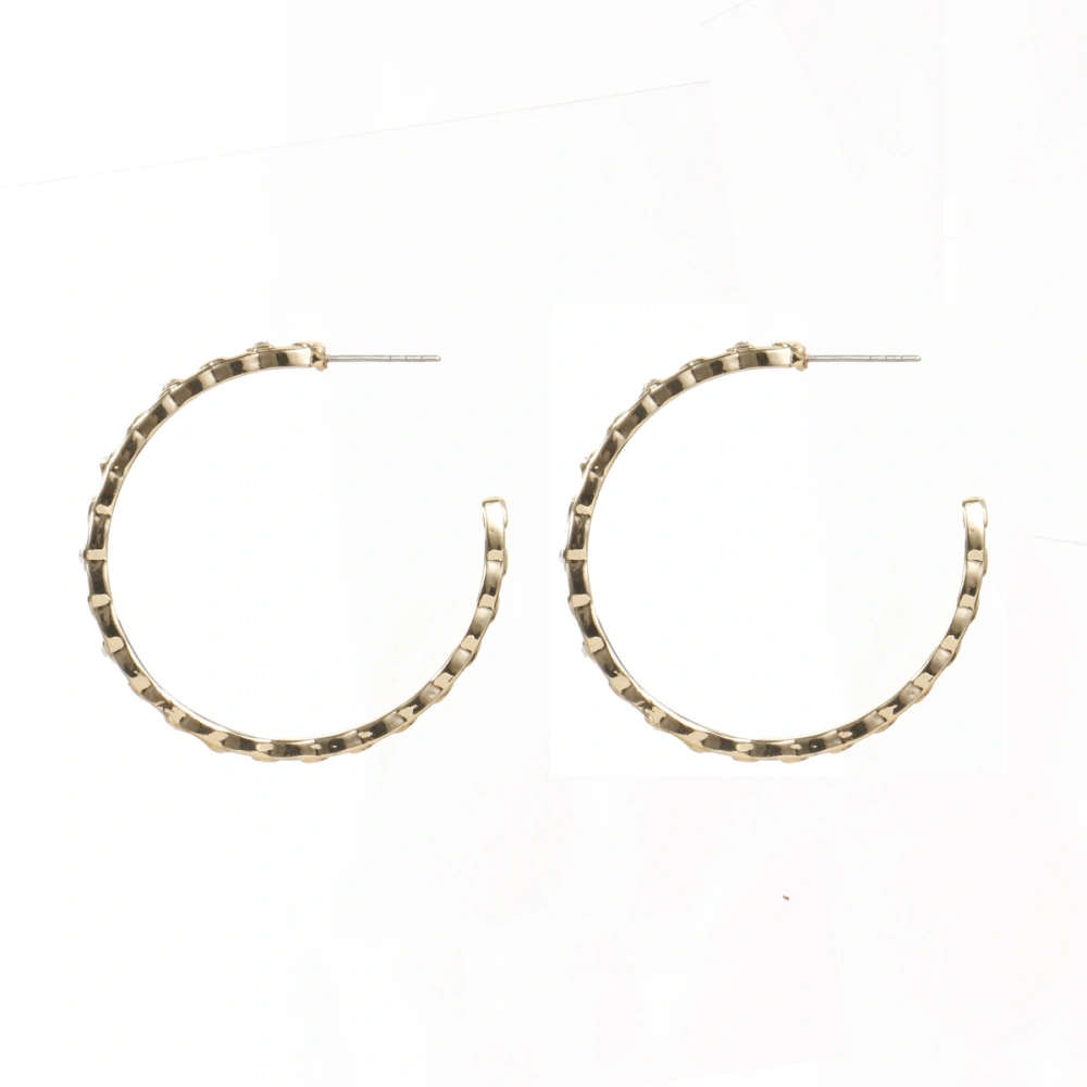 Metal Circle Earrings Personality Cold Wind Exaggerated Large Circle Earrings