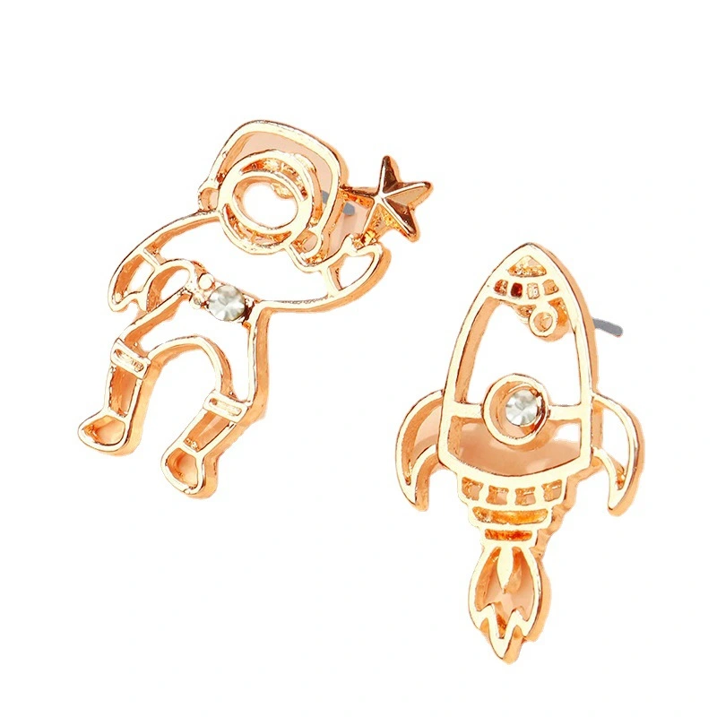 Irregular Earrings Female Ins Retro Earrings Round Face Was Thin