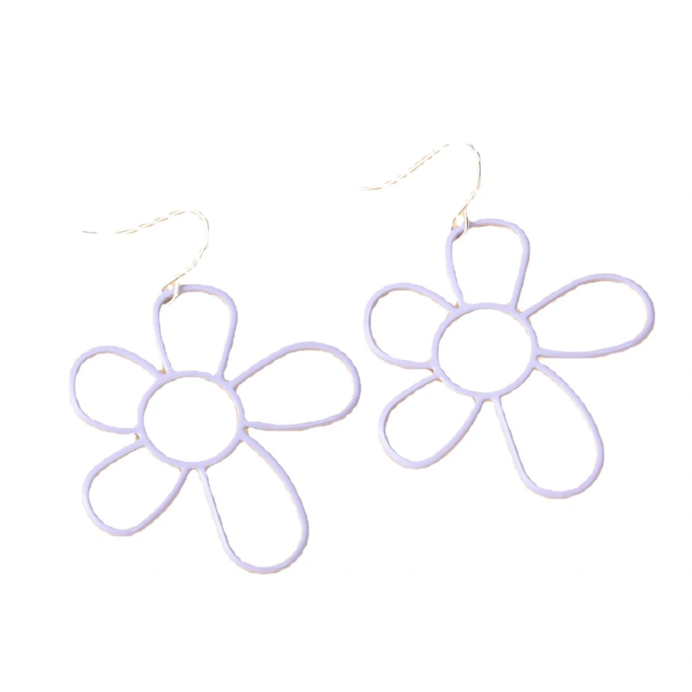 Exaggerated Earrings, Round Face, Thin Girlish Style Flower Earrings