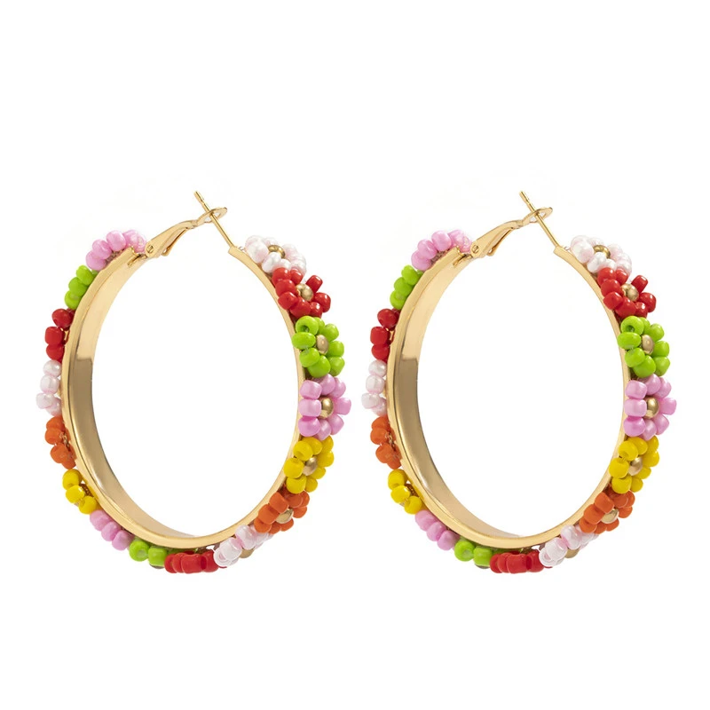 Creative Woven Small Daisy Ring Earrings Women