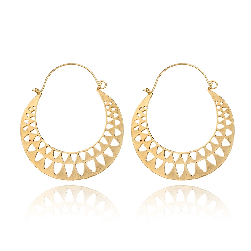 Ginkgo Leaf Hollow Fan-shaped Semi-circular Earrings