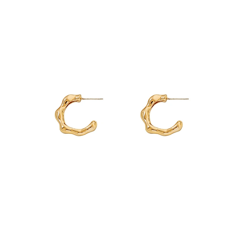 European And American Popular Minimalist Design Accessories C-shaped Earrings