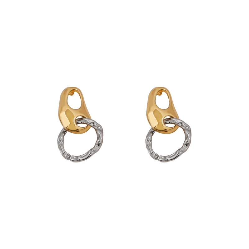 Contrasting Color Hollow Light Luxurious And Exquisite Earrings