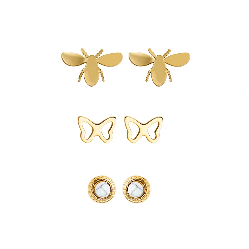 Sex Bee Shape Stainless Steel 14K Gold Color Retention