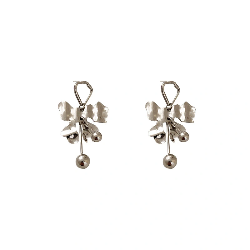 Irregular Needle Surface Earrings Korean Design Metal Design