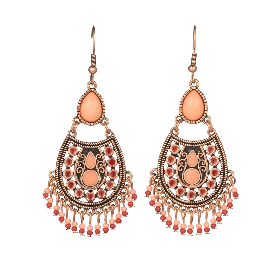 Cross-border Rose Gold Clan Style Alloy Earrings