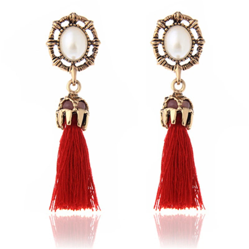 European And American Retro Bohemian Tassel Earrings