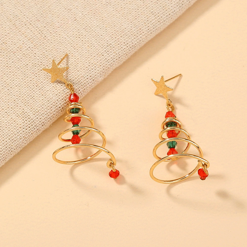 European And American Earrings Cute Little Earrings Christmas Series