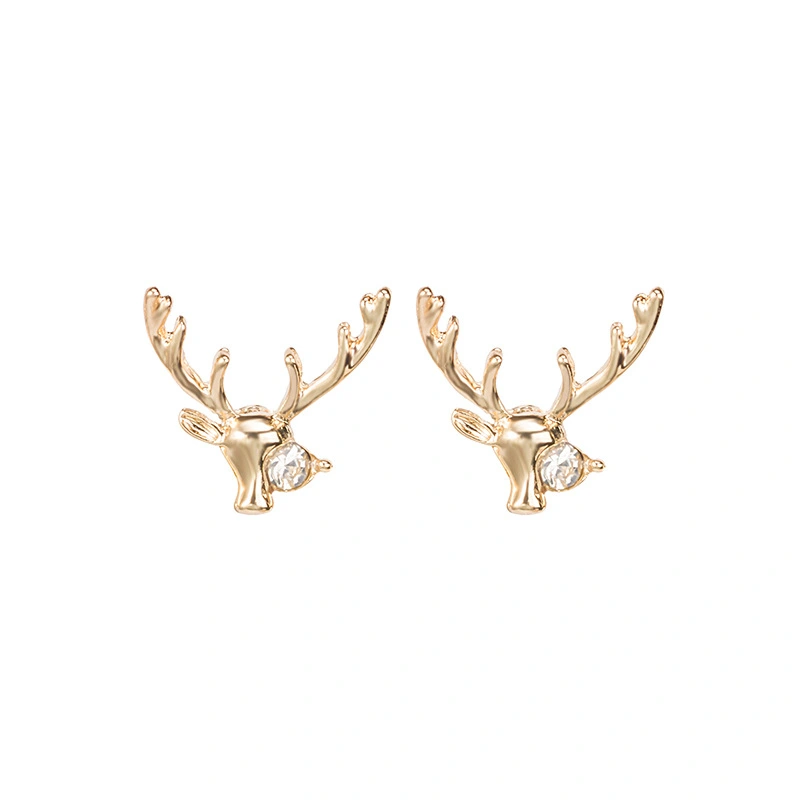 Silver Needle New Yilu Has You Diamond Elk Earrings