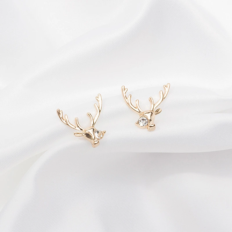 Silver Needle New Yilu Has You Diamond Elk Earrings