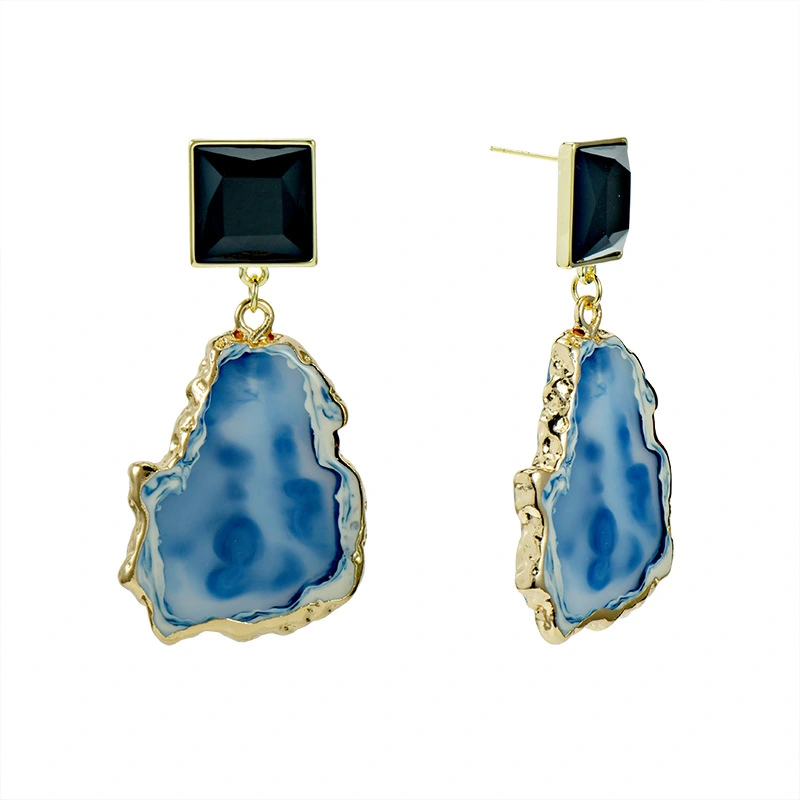 Square Irregular Acrylic Acetate Earrings