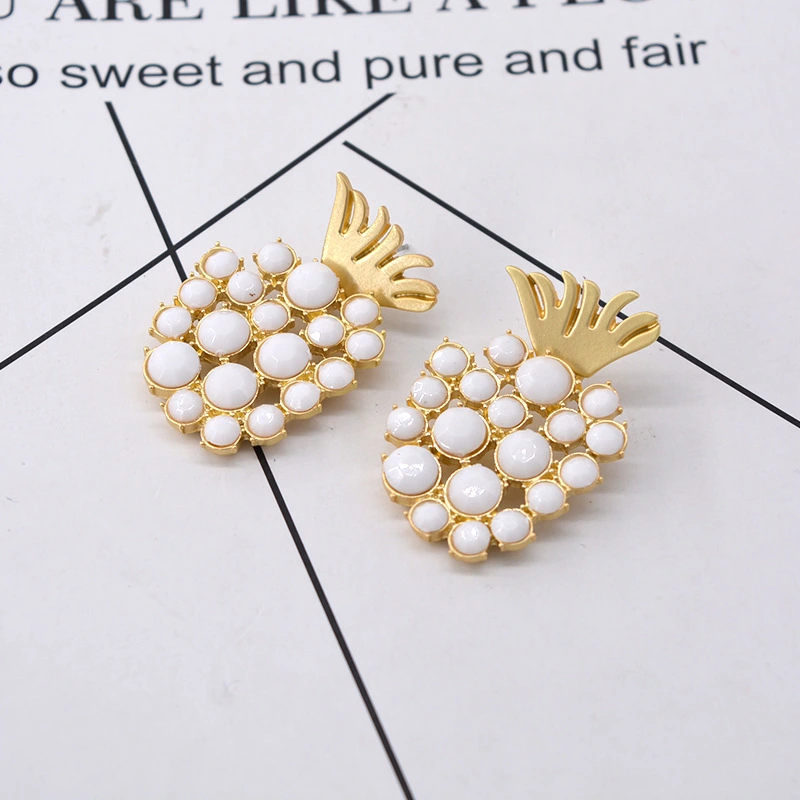 Baroque Pineapple Diamonds Jane Yue Fashion Earrings Earrings