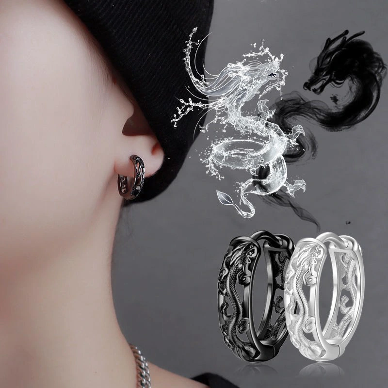Single Retro Ethnic Style Earrings Men's Earrings