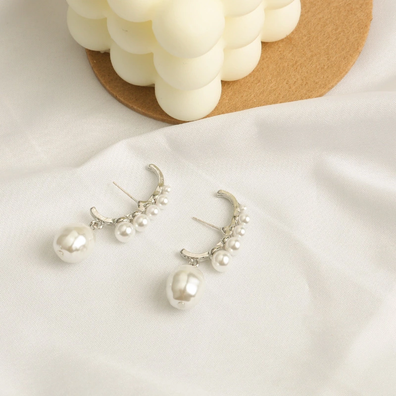 Star Same Pearl 925 Silver Needle Earrings Women