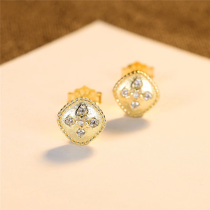 Korean Style Simple 18K Gold Personality Style Earrings