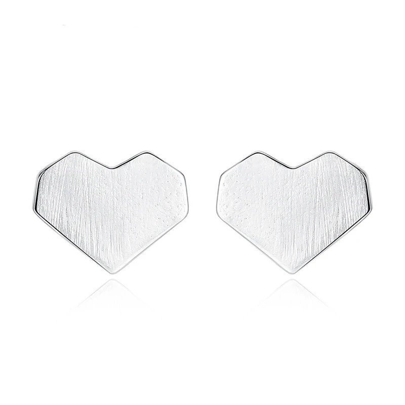 S925 White Stud Earrings Simple And Fashionable