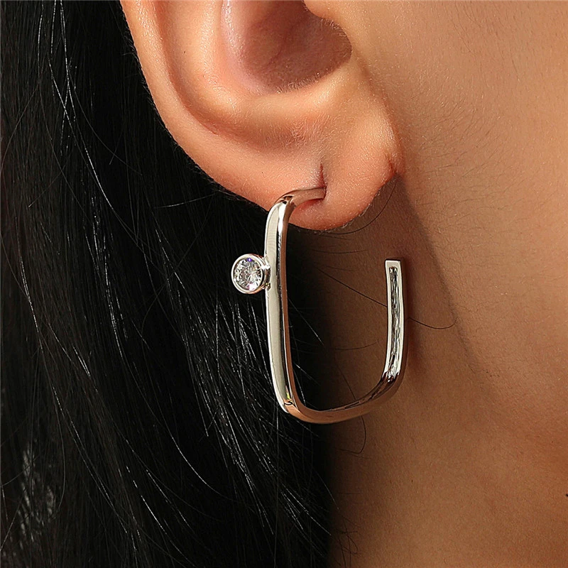 Exaggerated Personality Metal Earrings French Earrings